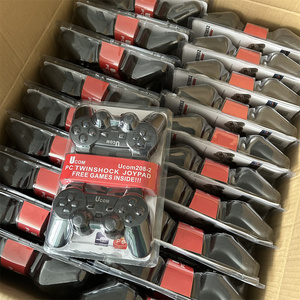 USB 유선 조이스틱 듀얼 플레이어 게임 컨트롤러 PC용 P2 호환 ABXY 버튼 진동 기능 - Product Image 6