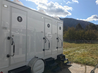 Toilette mobile de luxe personnalisée utilisée en extérieur, préfabriquée, portable, toilette VIP avec douche et toilette