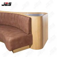 Gebogenes Leder Restaurant Stand Sofa Benutzer definierte Bankett bestuhlung für gehobene Projekte