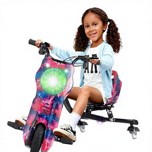 Tricycle électrique pour enfants 007B, 5-12 ans, cadeau, vitesse maximale de 20 km/h, autonomie de 75 minutes, 360 °   Lumière LED Bluetooth Spin <span class=keywords><strong>Drift</strong></span> |   Entrepôt du Mexique - Product Image 1
