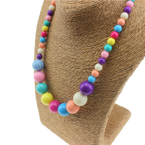 Collana di Perline Acriliche Elastiche Color Caramella a Forma di Bubble Gum per Bambine, Piccole e Grandi, con Chiusura a Griffe, Regali di Abbigliamento - Product Image 6