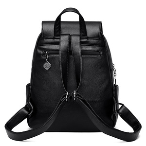 Women <b>Backpack</b> Fashion Design High Quality PU Leather Female <b>School</b> Bag Multifunction <b>Large</b> Capacity Travel <b>Backpacks</b> - Product Image 2