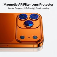 Protection d'objectif d'appareil photo magnétique anti-reflet, anneau de filtre magnétique pour objectif d'appareil photo pour iPhone 17