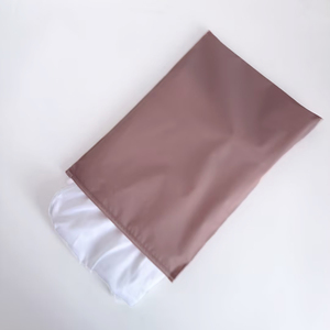 Luxury Taupe Zipper Bags - Custom Light Coffee Color Bags with Zipper for <b>Garments</b> for Sportswear Jeans Shirts Hoodies - Product Image 1