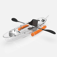 Kayak Transparente POLYGAO de Policarbonato Cristalino - Canoa Transparente para Recorridos Acuáticos Panorámicos, Fotografía y Ocio