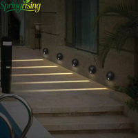 Luminaire d'extérieur d'angle pour escalier, à montage en surface, rond, à faisceau unique, pour la distribution mondiale en gros d'éclairage