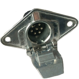 7 Pin <b>Trailer</b> Socket Metal Round Base AS1715 Car <b>Trailer</b> Power Connector - Product Image 3