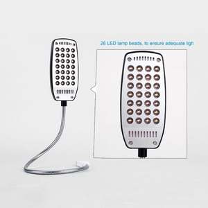 Veilleuse de lecture super lumineuse DC 5V USB 28 LEDs Veilleuses de table flexibles pour ordinateur portable et ordinateur portable - Product Image 5