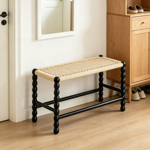Dreamhause Medieval French Stool Solid <b>Wood</b> <b>Bench</b> Simple Bed Stool Small Square Dressing Stool Creative <b>Bench</b> - Product Image 4