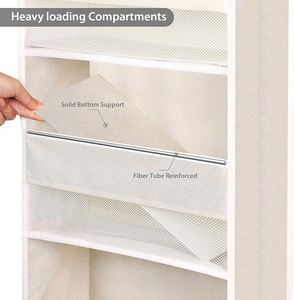 5-Shelf Over Door Hanging Organizer Fabric Door with 4 <b>Large</b> Pockets and 3 Small PVC Pockets Toys - Product Image 5
