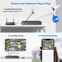 Perekam Video Jaringan 16 Kanal 4K 8MP HD Pengenal Wajah Sistem NVR Pintar P2p H.265 Poe Mendukung 2 SAT