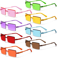 2023 nouvelle couleur bonbon carré lunettes De soleil gelée couleur mode sur la taille carré sans monture lunettes De soleil femmes Lentes De Sol Para Mujer