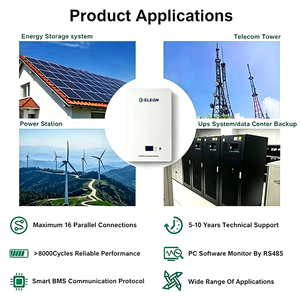 Batería de Litio LFP de 48V 100ah 5kWh para Montaje en Pared, Precio DDP Ex-fábrica, Batería de Litio para <span class=keywords><strong>Powerbank</strong></span> - Product Image 2