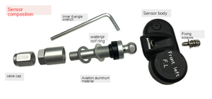 ホットセール中！汎用ワイヤレスデジタル内蔵センサー式車載<span class=keywords><strong>TPMS</strong></span>ソーラーパワータイヤ空気圧監視システム - Product Image 4