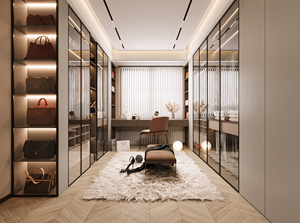 Armoire de chambre contemporaine haut de gamme, écologique, avec penderie intégrée, étagères personnalisables, <span class=keywords><strong>meubles</strong></span> assemblés - Product Image 2