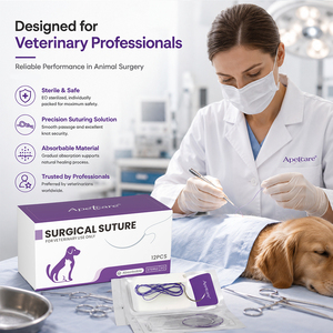 Suturas Quirúrgicas Veterinarias Absorbibles PGA PDO Catgut <span class=keywords><strong>PDS</strong></span> PGLA, Suturas Veterinarias de Polidioxanona Dexon con Agujas - Product Image 4