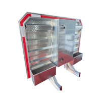 Protection de cabine robuste en aluminium pour camion 68'' x 80'' avec porte centrale et plateforme de rangement complète