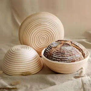 Kit de toit résistant à la chaleur, bord de verrouillage, panier anti-déversement, panier de Fermentation de pain en lin, Banneton ovale rond de 22cm