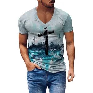 Fitspi Groothandel Heren 3d Grafische T-shirts Tees Zomer Optische Illusie T-shirts Met Cool Ontwerpen Korte Mouw T-shirts