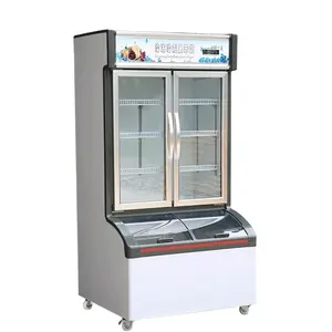 Restoran cam kapi dondurucu süpermarket soğuk gıda yarım buzdolabı kombine buzdolabı