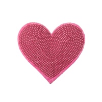 Couleur unie 9 couleurs coeur paillettes tissu Patch réfléchissant brodé feutre tissu paillettes Applique pour vêtements