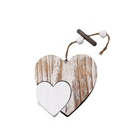 Ornements en bois multi-styles en forme de cœur, style vintage minimaliste, décoration intérieure, décorations de mariage, artisanat DIY