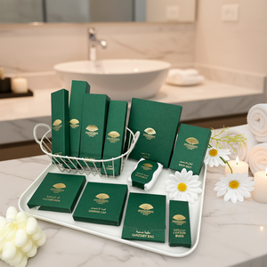 Kit de toilette écologique jetable pour hôtel et voyage, avec mini-produits biodégradables - Product Image 1