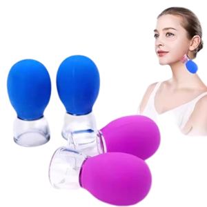 Facial Canister Lift Facial Tendón Lifting Belleza Ventosas Masaje Meridianos Dragado Silicona Ventosa Raspado - Product Image 4