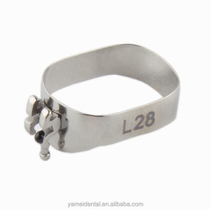 Yamei Orthodontic Bicuspid Band Bandes prémolaires Bicuspides Soudées Basées avec des Supports MIM et un Taquet Lingual - Product Image 1