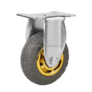 Plaque <span class=keywords><strong>de</strong></span> frein pivotante galvanisée <span class=keywords><strong>de</strong></span> 3, 4 et 5 pouces, capacité moyenne 120 kg, avec roue <span class=keywords><strong>de</strong></span> chariot à caoutchouc élastique et <span class=keywords><strong>bande</strong></span> <span class=keywords><strong>de</strong></span> <span class=keywords><strong>roulement</strong></span> antidérapante. - Product Image 5