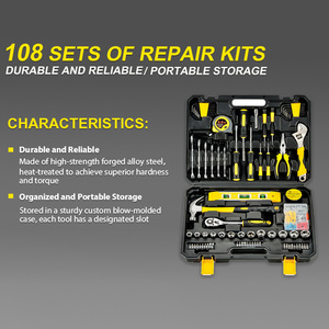 <span class=keywords><strong>Kit</strong></span> de Herramientas Básicas para Reparaciones del Hogar, Juego de 108 Piezas, Caja de Herramientas, Perfecto para Mecánicos, Propietarios de Viviendas y Entusiastas del Bricolaje - Product Image 3