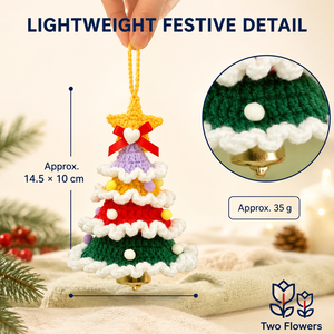 ChengNuo YiBai Hiasan Gantung Pohon Natal Rajutan Tangan Pelangi dari Paduan Logam Desain Modern Hasil Akhir Alami Panjang 14cm untuk Ruang Tamu - Product Image 2