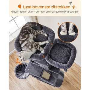 Tour d'arbre à chat personnalisée grattoir tapis de laine accessoires de lit pour animaux de compagnie avec matériau en sisal produits pour animaux de compagnie pour le plaisir de ronronner - Product Image 4