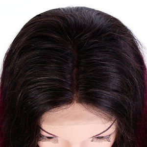 Парик с полной кружевной застежкой 4x4, 24-32 дюйма, винно-красный, с эффектом волнистых волос - Product Image 5