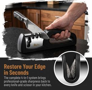 Multifunctional Double Sided Stainless Steel Eco-Friendly Household Kitchen <b>Knife</b> Scissors Fast Edge Grinding Stone <b>Sharpeners</b> - Product Image 5
