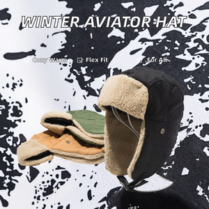 Gorro de Aviador Unisex de Invierno de Marca Propia, Gorro de Piloto con Forro Polar Cálido, Gorro de Trapper para Deportes al Aire Libre Resistente al Viento para Clima Frío - Product Image 2
