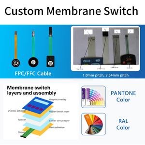Thông minh thiết bị điện tử thâm quyến New OEM SMT cảm ứng mềm mại màng chuyển đổi với dập nổi mái vòm kim loại đẩy nút - Product Image 3