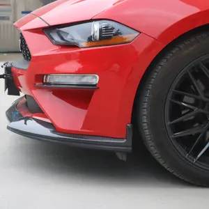 For 2018-2023 Ford Mustang Front Lip Carbon Fiber Material Front Splitter Chin Body Kit