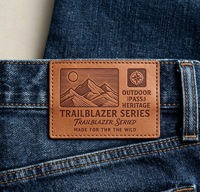 Patch en cuir PU gravé au laser personnalisé, étiquette en cuir gaufré, thermocollant ou à coudre pour jeans, denim, chapeaux et vêtements – Vente en gros