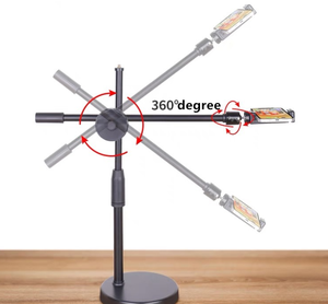 Yiscaxia support de téléphone à Rotation de 360 degrés, support de téléphone à fond rond pour diffusion en direct en <span class=keywords><strong>Studio</strong></span> - Product Image 2