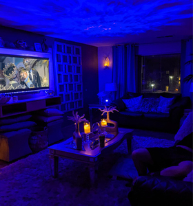 جهاز عرض ليلي على شكل نجمة مرصعة بالنجوم, منتج جديد USB جهاز عرض ليلي على شكل نجمة مرصعة بالنجوم مع جهاز تحكم عن بعد لغرفة النوم جهاز عرض السماء ستار مون جالاكسي ضوء ليلي - Product Image 5