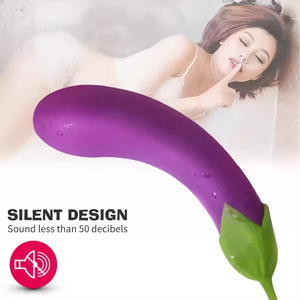 OEM Vibrateur en silicone en forme d'aubergine, 10 fonctions, jouet sexuel pour femmes, aubergine vibrante discrète avec accessoires sexuels - Product Image 4