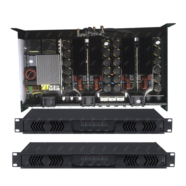 Sound System Power Amplifier Class d 1U Stereo Power 8 Ohms 650w*4 High Power Professional for Karaoke Home Theater