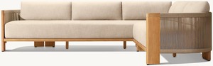 Thủ công cao cấp rắn tếch khung Deluxe nóng bán chất lượng tuyệt vời U Hình dạng cắt <span class=keywords><strong>sofa</strong></span> ngoài trời đặt đồ nội thất sân vườn - Product Image 3