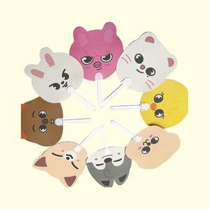 Éventails personnalisés KPOP avec photo imprimée, en plastique transparent, ronds, pour l'expression personnelle - Product Image 1