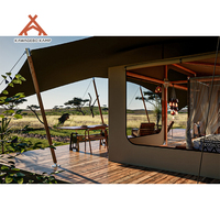 Tentes de glamping de luxe Kawagebo Kamp (KK) 43' x 30' pour 2 personnes, imperméables en PVDF, avec salle de bain