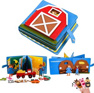 Sac à dos pour tout-petits, jouet d'éveil silencieux, modèle d'apprentissage, <span class=keywords><strong>dessin</strong></span>, unisexe, personnalisé, fait main, en tissu doux, premiers jouets Montessori - Product Image 2