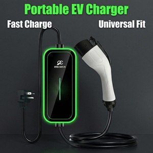 Cargador Portátil para Vehículos Eléctricos Tipo 1 Americano de 7kw, 60HZ, Enchufar y Usar, Corriente de Pantalla Ajustable de 6-32A - Product Image 1