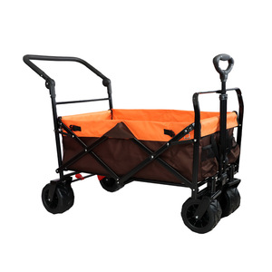 Outdoor Four-Wheel Folding Cart Portable Stainless Steel Shopping <strong>Trailer</strong> Children Pull Rod Camping <strong>Trailer</strong> Tools <strong>Storage</strong> Use - Product Image 4