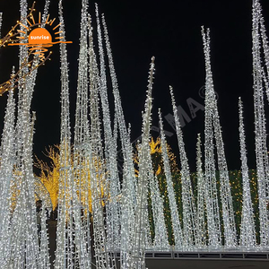 Lớn RGB Led Ice Spikes mùa đông ánh sáng thiết kế mới 20ft ngoài trời thương mại giáng sinh 3D Khổng lồ thắp sáng thông minh RGB Motif cây thông - Product Image 3